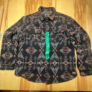 Jachs NY Aztec Sherpa Lined Jacket NWT‎ Polyester Wool Blend